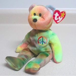 DONATED 6/30/2024 - Peace Beanie Baby Bear Plush